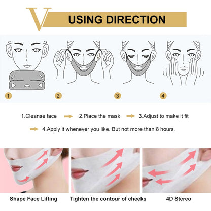 10Pcs Anti-Aging Face Lifting V Shape Mask-DriHer