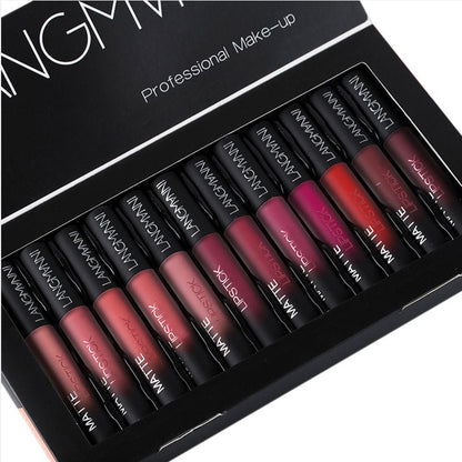 12Pcs Waterproof Matte Lipstick Set-DriHer