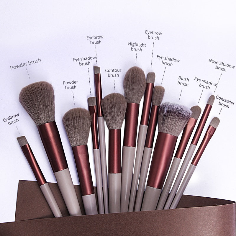 13pcs Makeup Brushes Cosmetic Full Set-DriHer