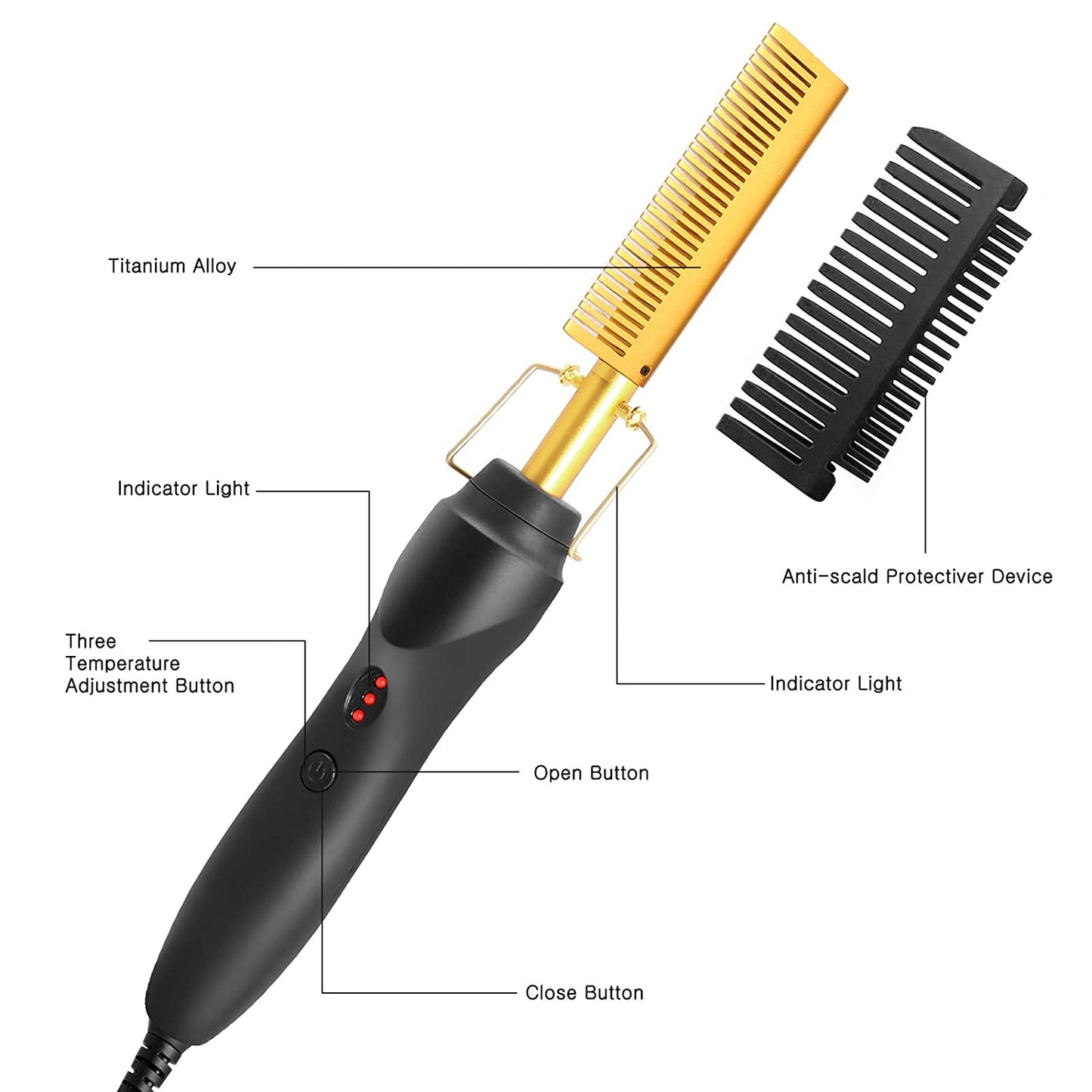 2 in 1 Hair Straightener Comb-DriHer