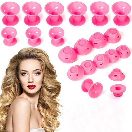 40PCS Heatless Silicone Sleep Rollers Hair Curlers- Curls Overnight-DriHer