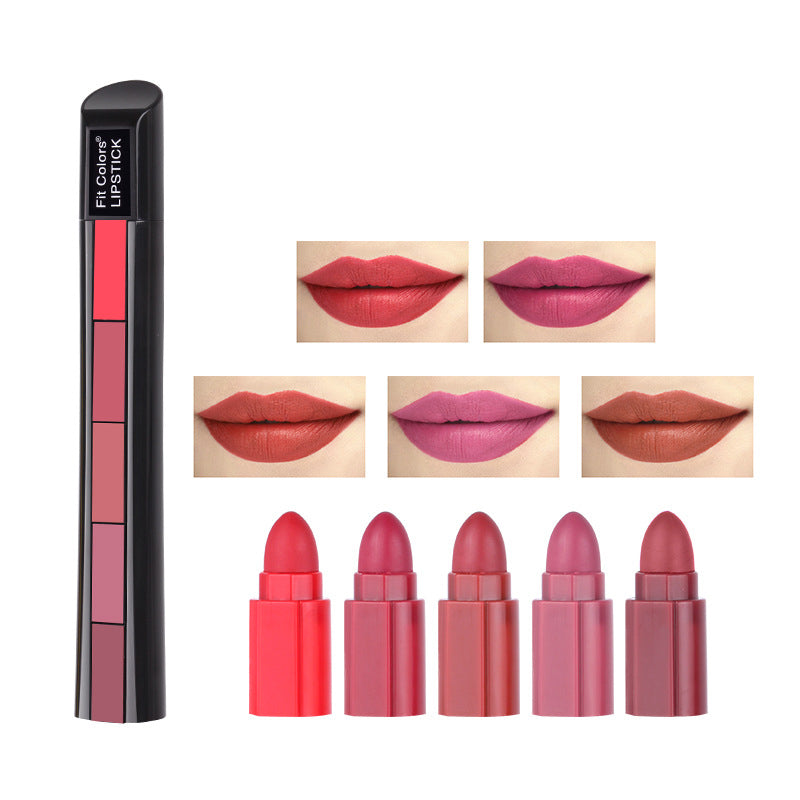 5-Section Matte Velvet Lipstick Set-DriHer