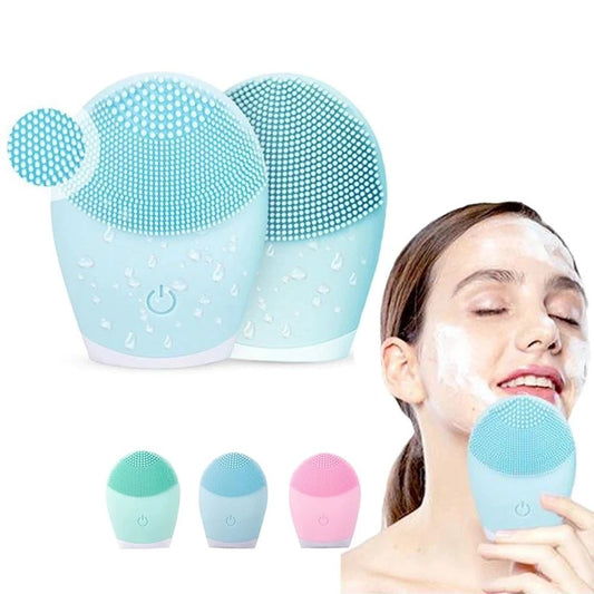 Electric Face Brush Massager And Exfoliator - Facial Cleansing Silicone Brush-DriHer