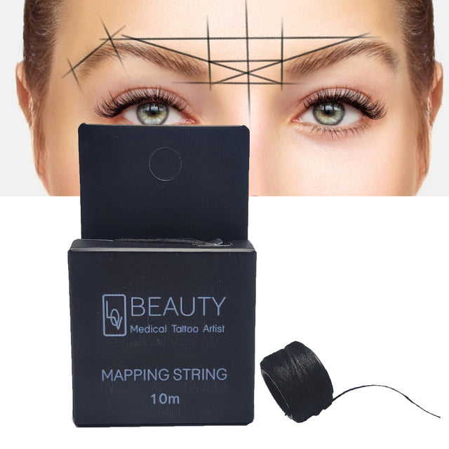 Pre-Inked Brow Mapping String for Microblading Eyebrow Marker-DriHer