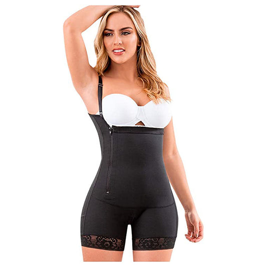 Side Zip Bodysuit - Tummy and Butt Shapewear-DriHer