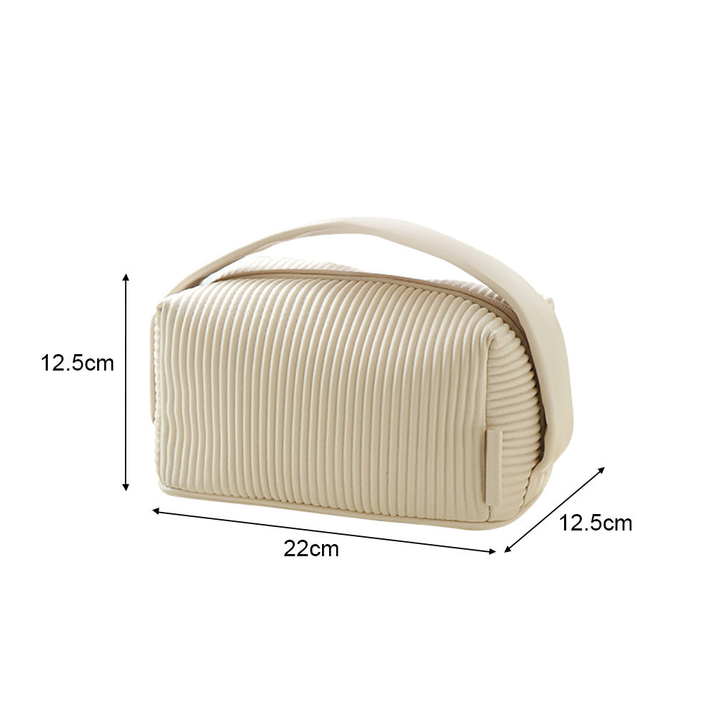 Toast Large Makeup Bag - Double Layer Cosmetic Bag - Portable Toiletry Bag-DriHer