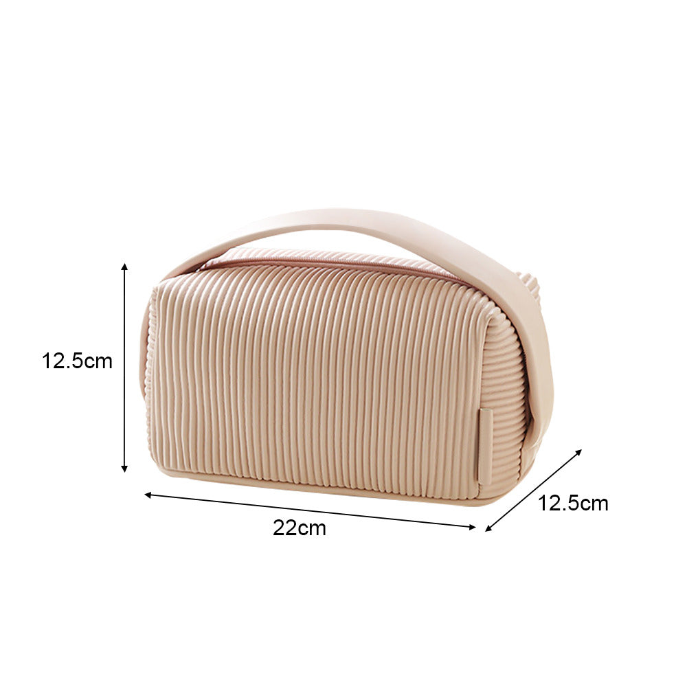 Toast Large Makeup Bag - Double Layer Cosmetic Bag - Portable Toiletry Bag-DriHer