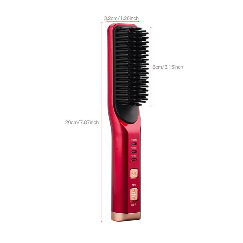 Wireless Hair Straightener Comb with 3 Temperatures-DriHer