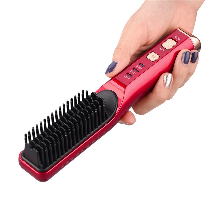 Wireless Hair Straightener Comb with 3 Temperatures-DriHer