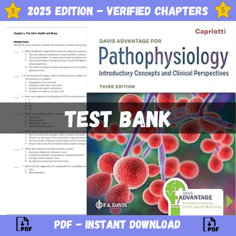 Davis Advantage for Pathophysiology Introductory Concepts and Clinical