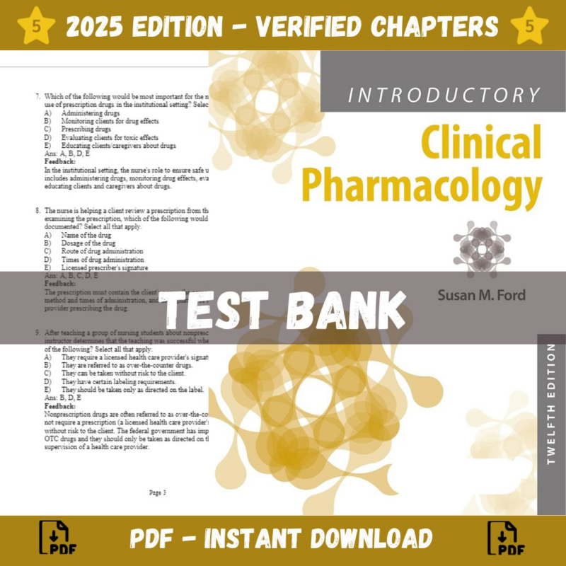 Introductory Clinical Pharmacology 12th Edition (Ford, 2022)