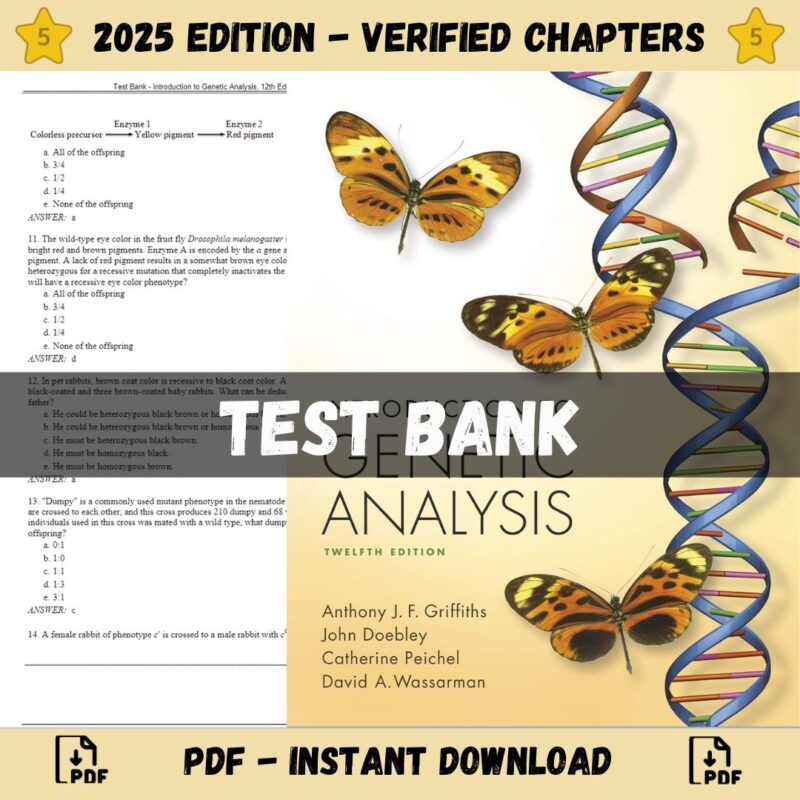 Test Bank – Introduction to Genetic Analysis, 12th Edition (Griffiths, 2021)