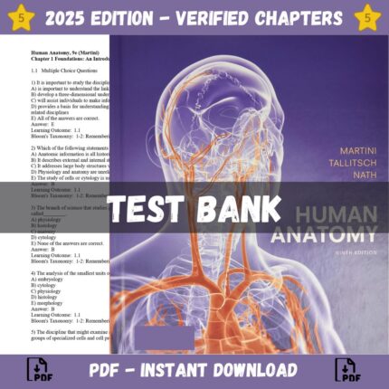 Test bank Human Anatomy 9th Edition, (Martini, 2017)