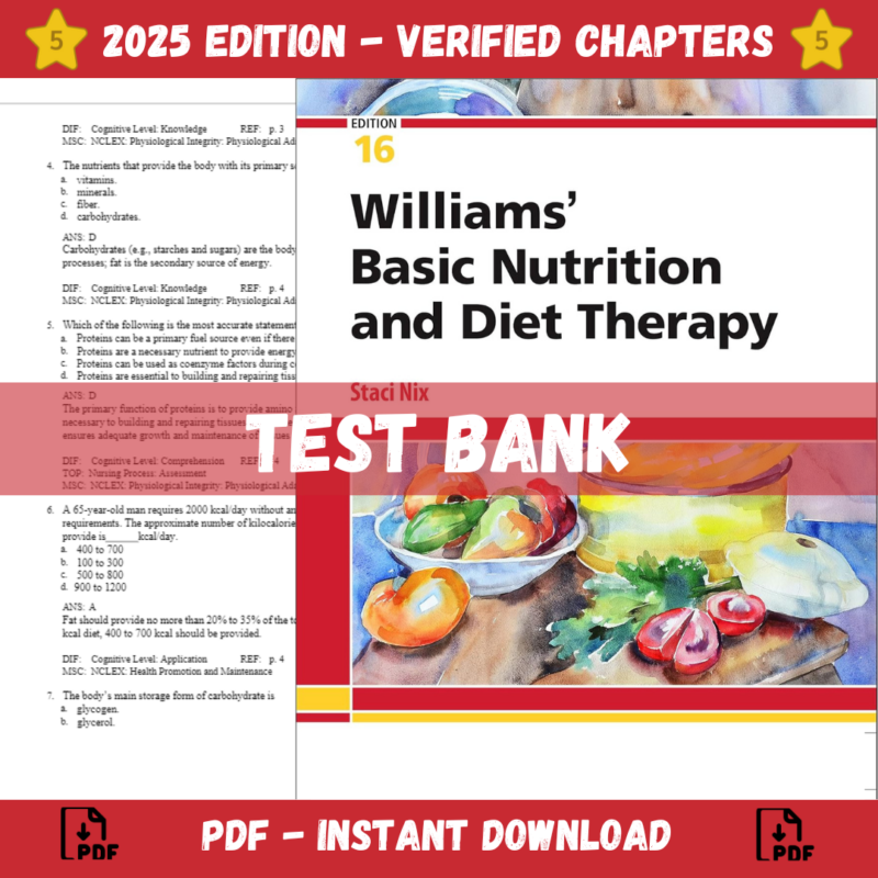 Williams' Basic Nutrition & Diet Therapy 16th Edition