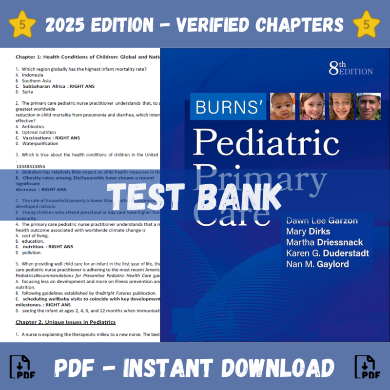 Burns’ Pediatric Primary Care, 8th Edition (Lee Garzon, 2024)