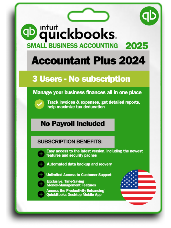 QuickBooks Desktop Accountant Plus 2024 3 Users