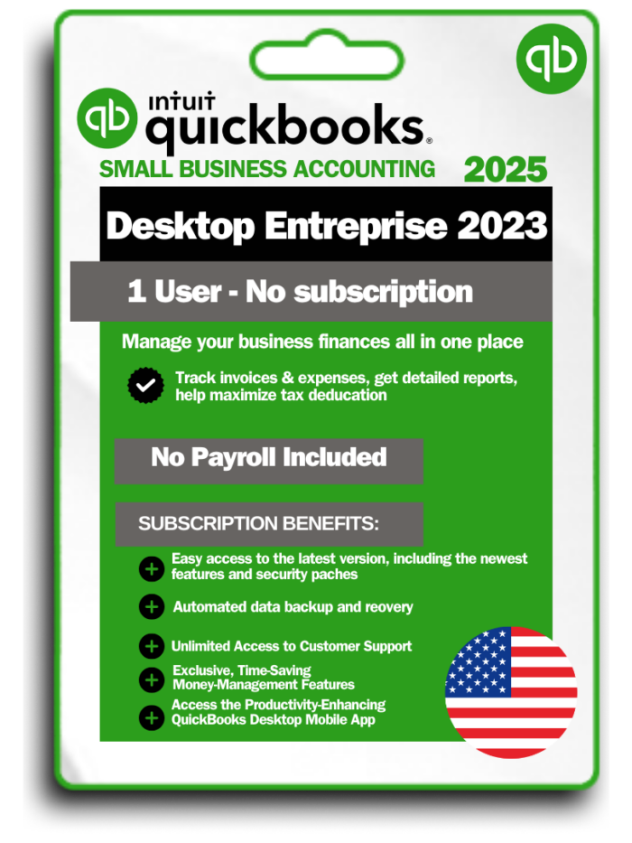 QuickBooks Desktop Enterprise 2023 1 User