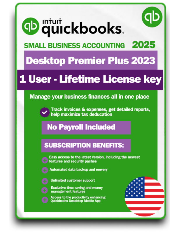 QuickBooks Desktop Premier Plus 2023 1 User Lifetime License key New