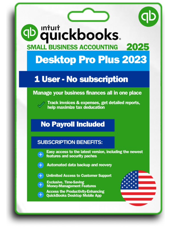 QuickBooks Desktop Pro Plus 2023 1 User