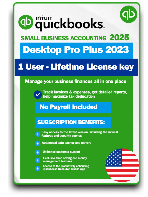 QuickBooks Desktop Pro Plus 2023 1 User Lifetime License key New