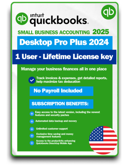 QuickBooks Desktop Pro Plus 2024 1 User Lifetime License key New