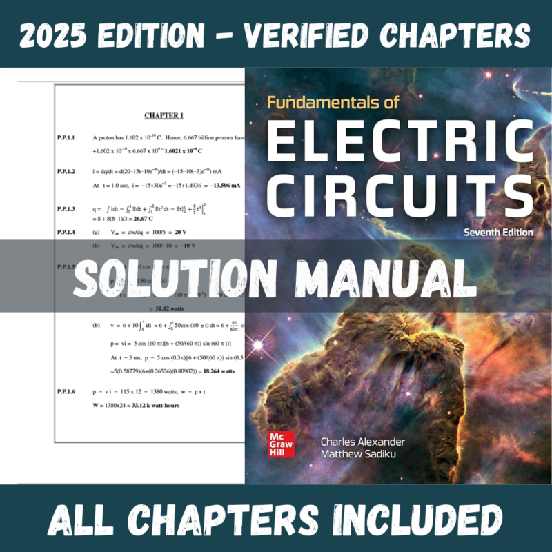 Solution Manual - Fundamentals of Electric Circuits, 7th Edition (Charles K. Alexander, 2017)