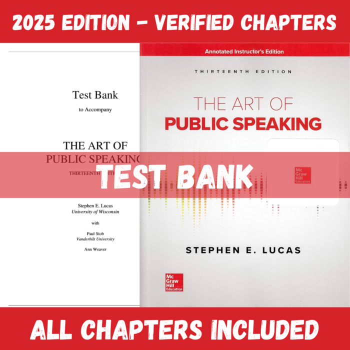 Test Bank - The Art of Public Speaking 13Th Edition