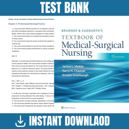 Brunner & Suddarth's Textbook of Medical-Surgical Nursing 15th Edition