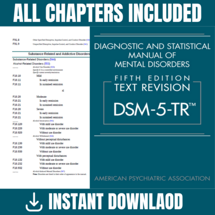 DSM-5-TR Diagnostic and Statistical Manual of Mental Disorders, fifth Edition