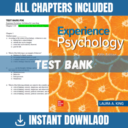 Experience Psychology, 5th Edition (Laura A. King, 2022)