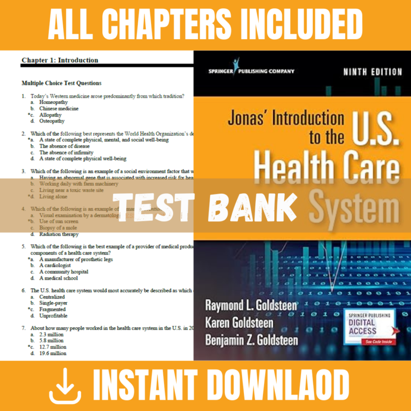 Jonas' Introduction to the U.S. Health Care System, 9th Edition