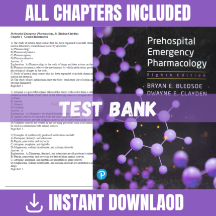 Prehospital Emergency Pharmacology, 8th Edition (Bledsoe, 2018)