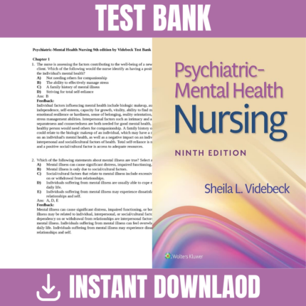Psychiatric Mental Health Nursing, ninth Edition (Videbeck, 2023)