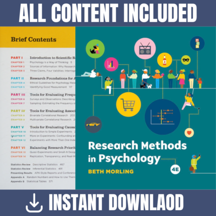 Research Methods in Psychology Evaluating a World of Information, 4th Edition (Beth Morling, 2020)