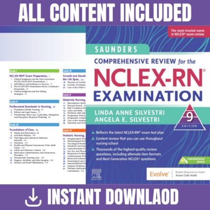 Saunders Comprehensive Review for the NCLEX-RN® Examination, 9th Edition (Linda Anne Silvestri & Angela Silvestri, 2022)