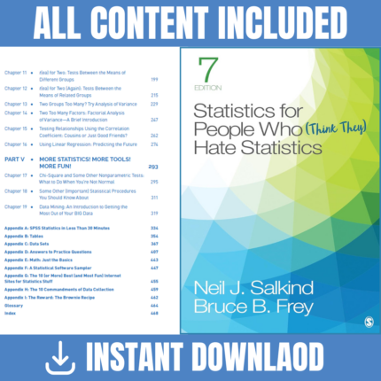 Statistics for People Who (Think They) Hate Statistics, 7th Edition (Neil J. Salkind & Bruce B. Frey, 2020)