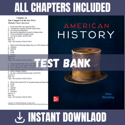 TEST BANK American History Connecting with the Past 15th Edition