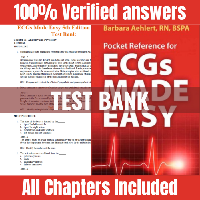 TEST BANK- ECGs Made Easy 5th Edition