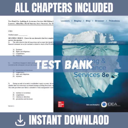 Test Bank - Auditing & Assurance Services 8th Edition